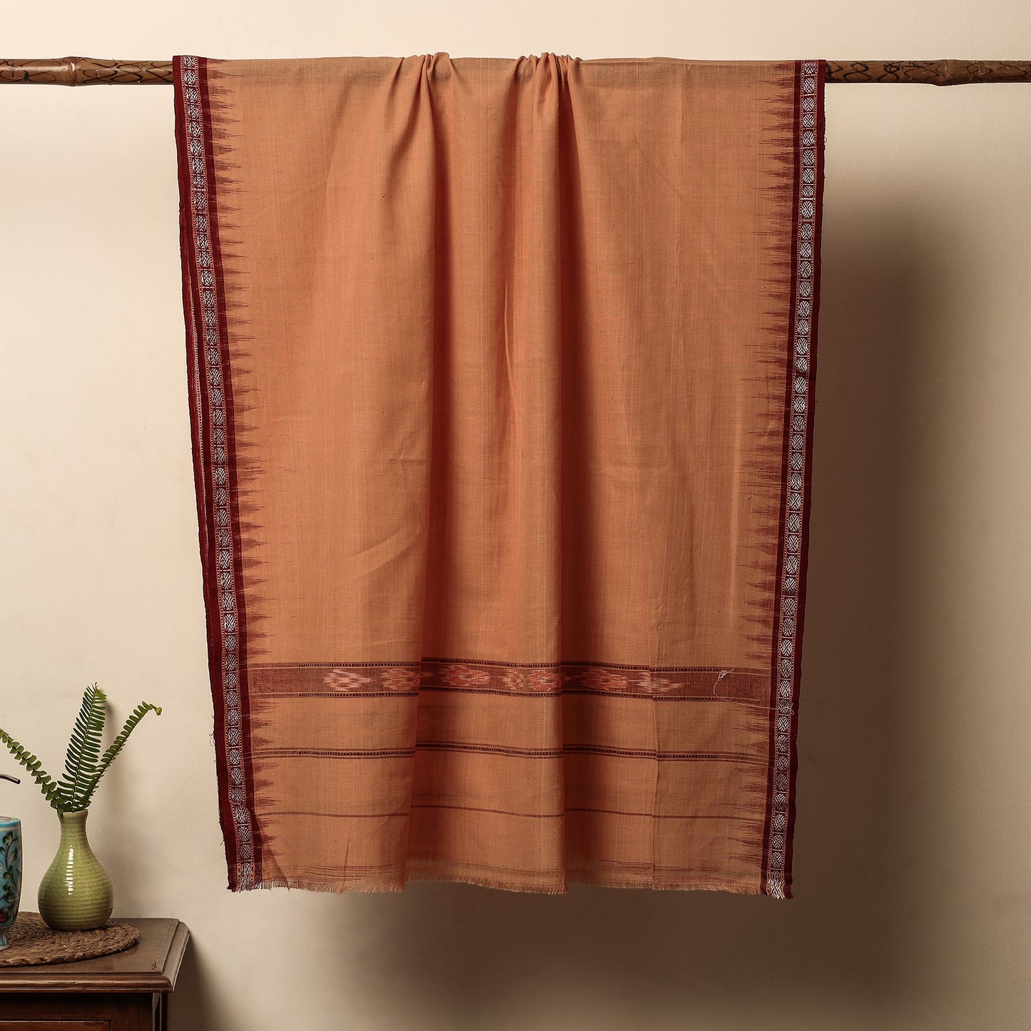 Brown - Sambalpuri Ikat Handloom Cotton Towel Gamcha