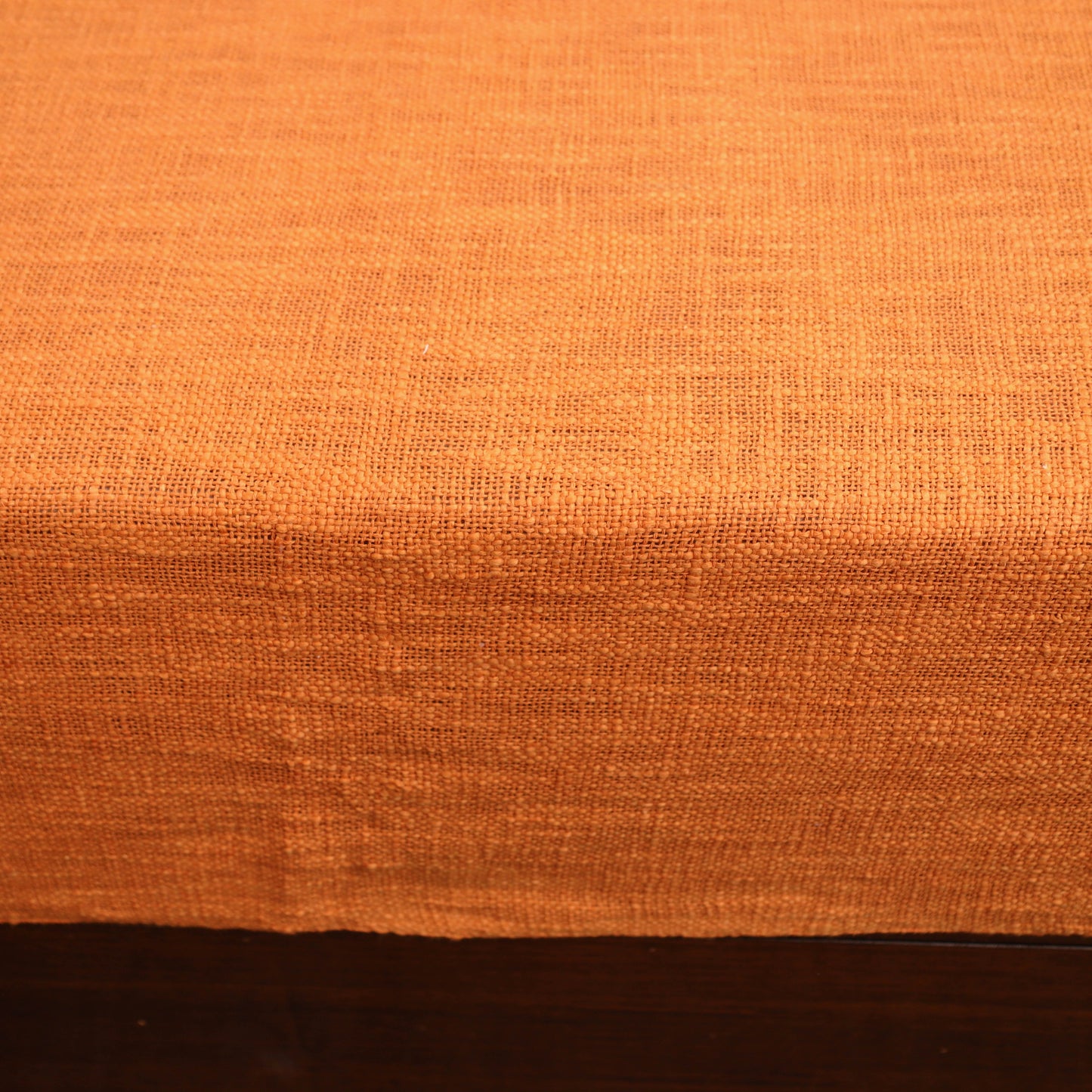 Orange - Pure Cotton Double Handloom Bed Cover from Bijnor 25