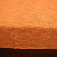 Orange - Pure Cotton Double Handloom Bed Cover from Bijnor 25