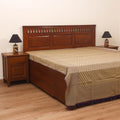 Bijnor Pure Handloom Cotton Double Bed Sheet (96 x 76 in) 70
