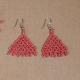 Pink - Handmade Beadwork Jaali Necklace Set 80