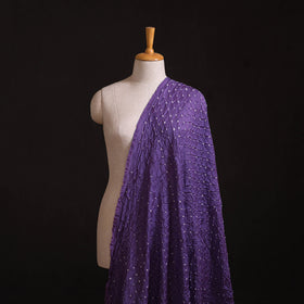 Kutch Bandhani Tie-Dye Chanderi Silk Fabric 18