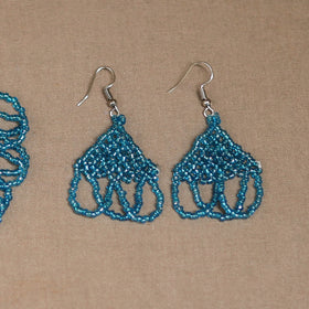 Blue - Handmade Beadwork Jaali Necklace Set 79