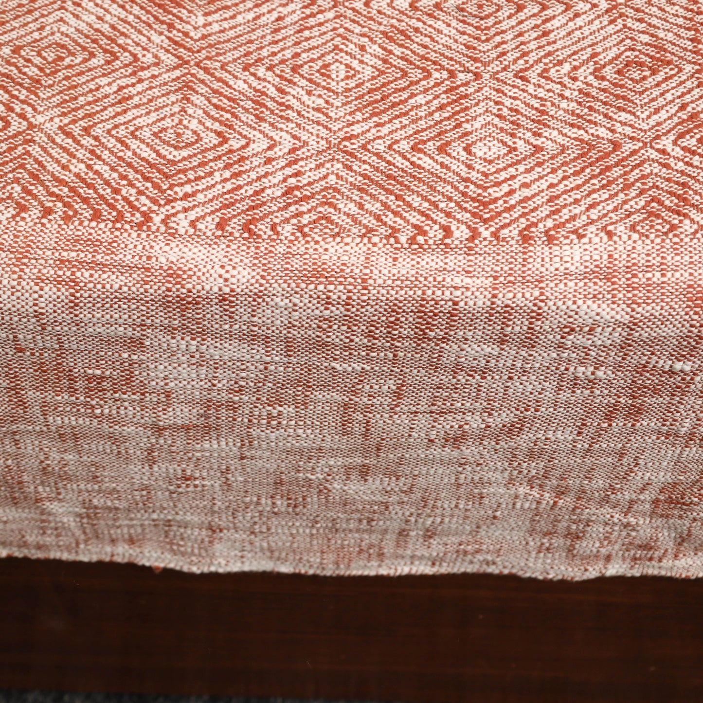 Brown - Pure Cotton Double Handloom Bed Cover from Bijnor 27