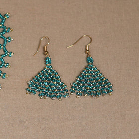 Green - Handmade Beadwork Jaali Necklace Set 78