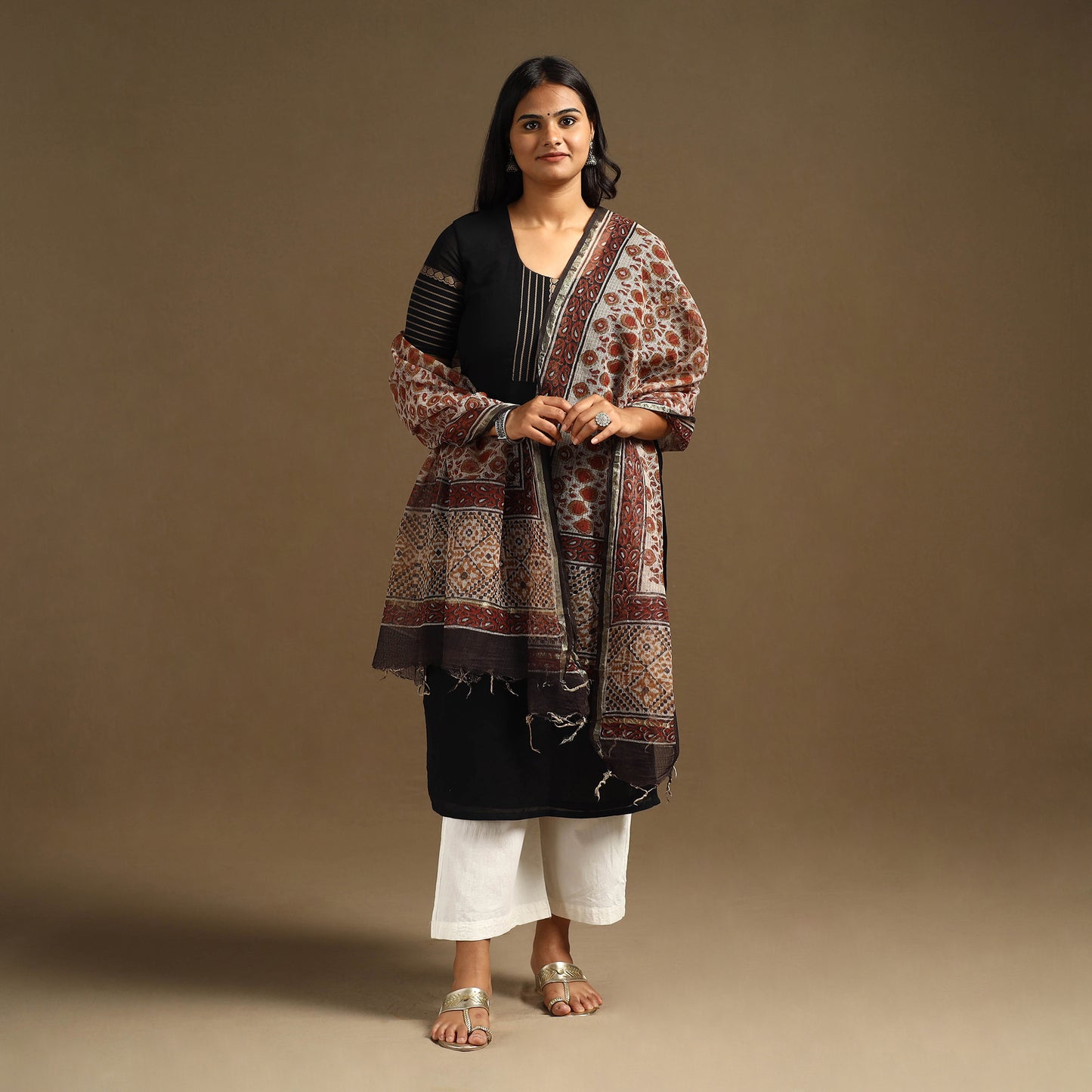 Multicolor - bagru cotton kota doria dupatta 15