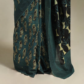 Green - bindaas art natural dyed cotton saree 07