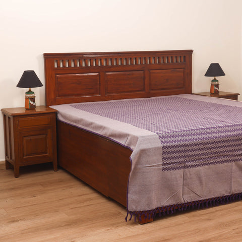 Bijnor Pure Handloom Cotton Double Bed Sheet (96 x 76 in) 72