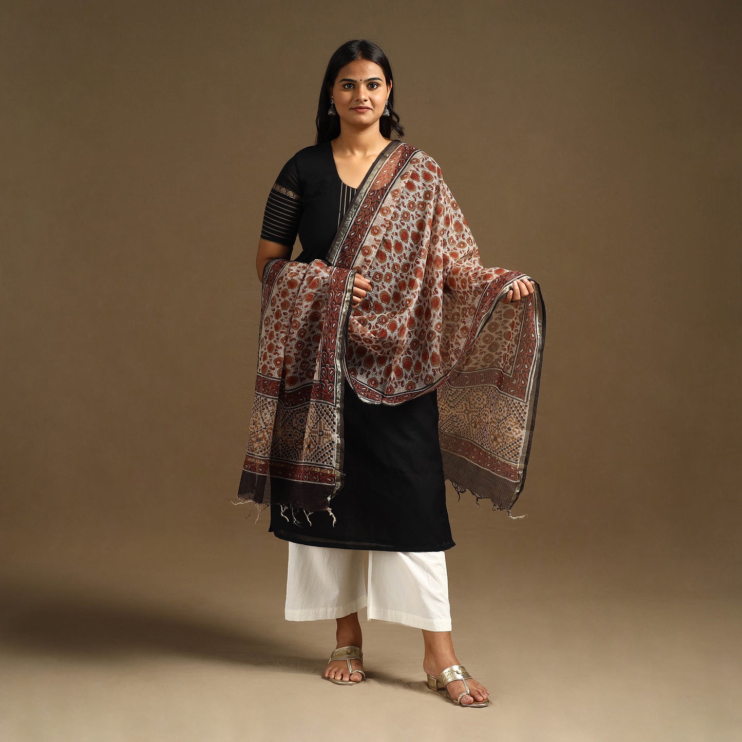 Multicolor - bagru cotton kota doria dupatta 15