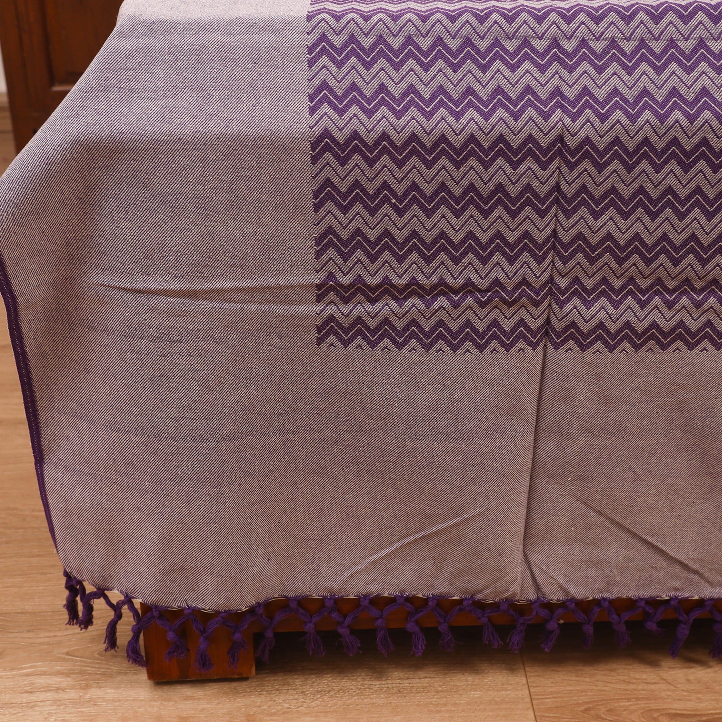 Bijnor Pure Handloom Cotton Double Bed Sheet (96 x 76 in) 72