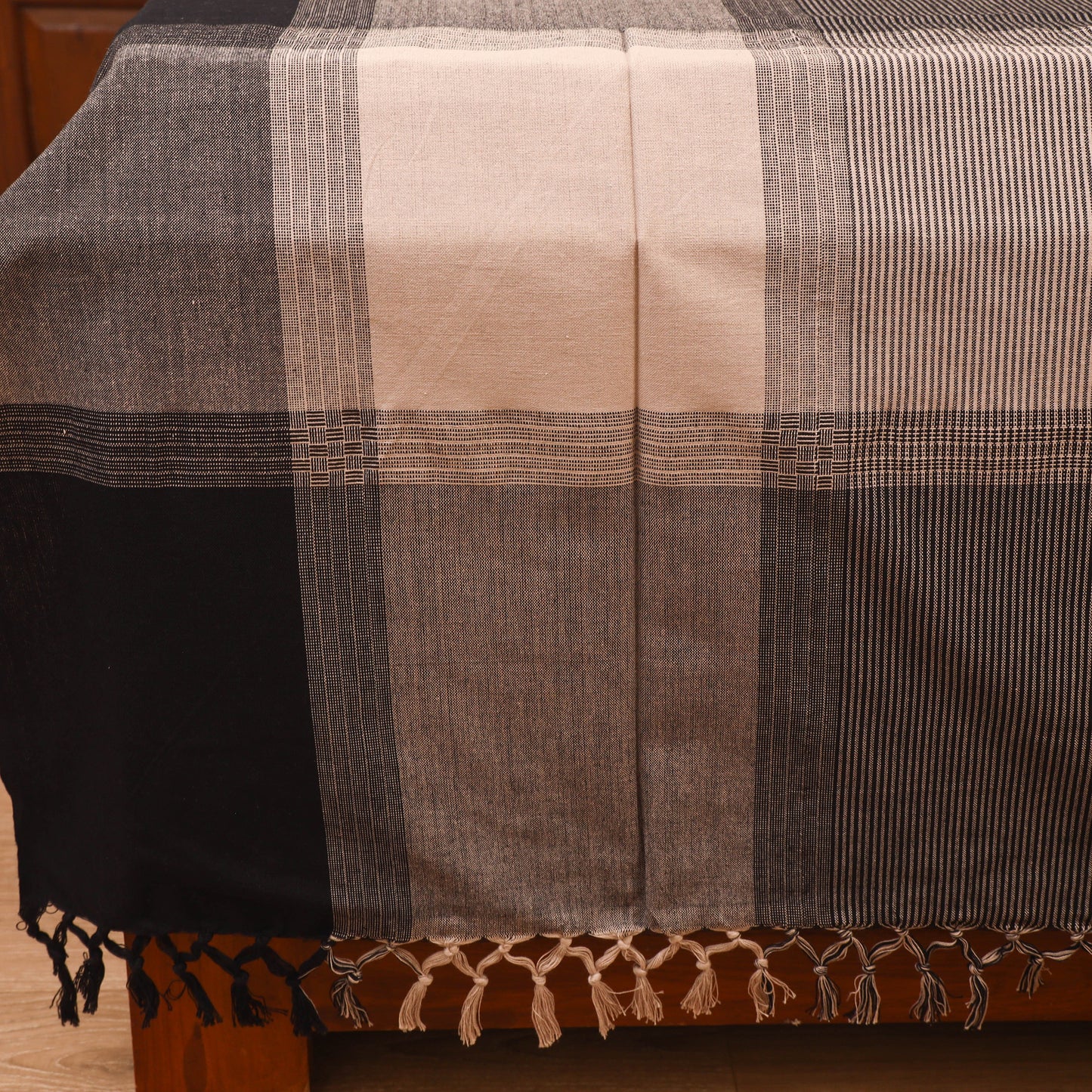 Bijnor Pure Handloom Cotton Single Bed Sheet (90 x 60 in) 73