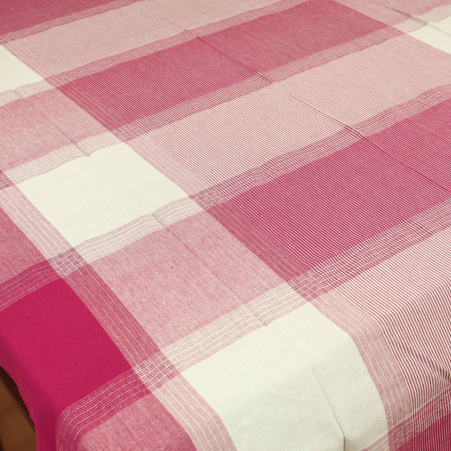 Bijnor Pure Handloom Cotton Single Bed Sheet (90 x 60 in) 74