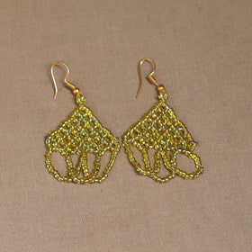Yellow - Handmade Beadwork Jaali Necklace Set 74