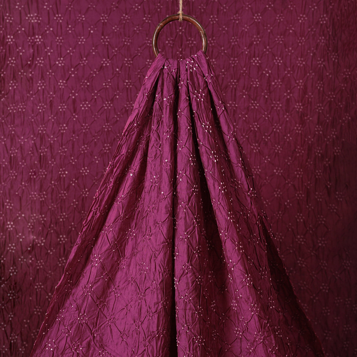 Kutch Bandhani Tie-Dye Chanderi Silk Fabric 24