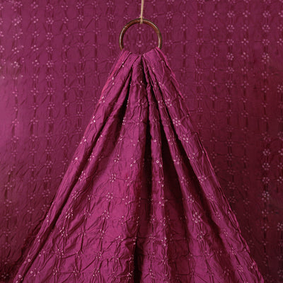 Kutch Bandhani Tie-Dye Chanderi Silk Fabric 22