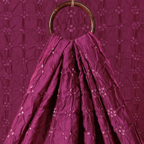 Kutch Bandhani Tie-Dye Chanderi Silk Fabric 22