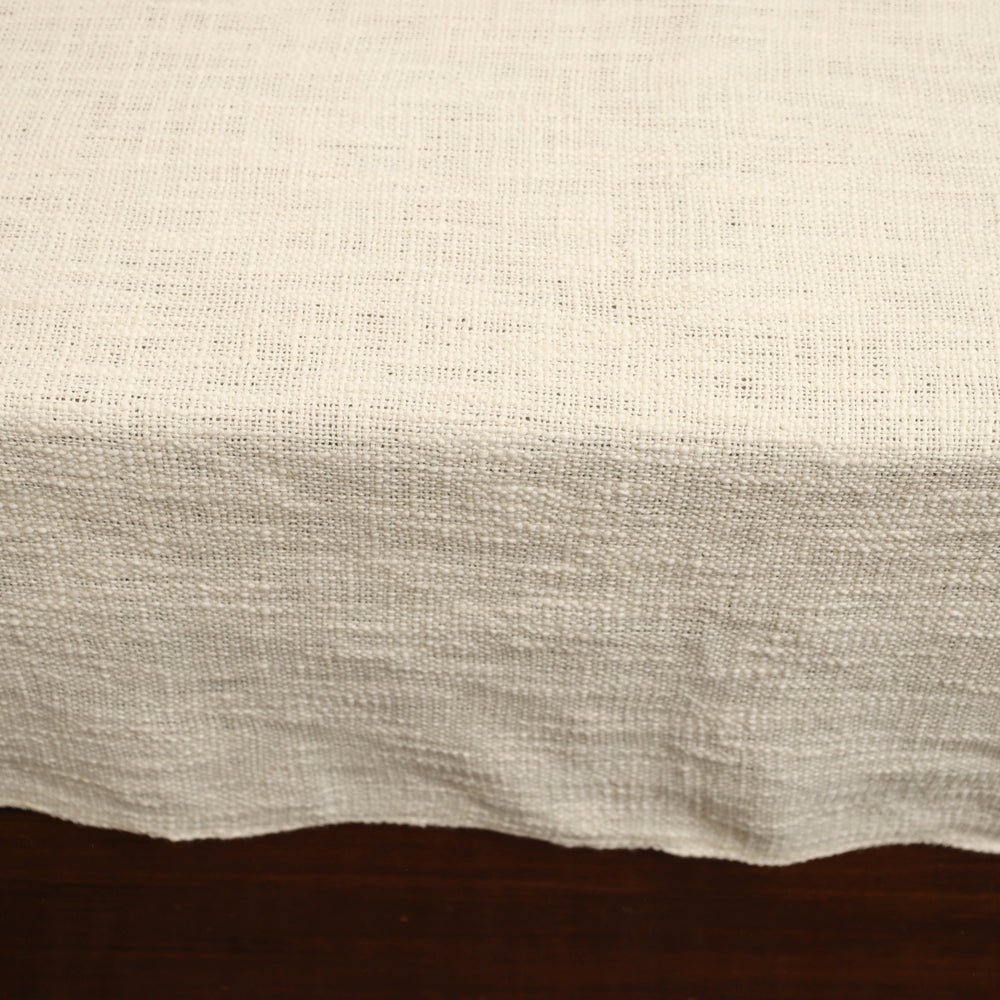 White - Pure Cotton Double Handloom Bed Cover from Bijnor 31