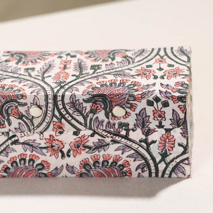 Handcrafted Sanganeri Fabric Embellished One Rod Bangle Box (11 x 3.5 in)