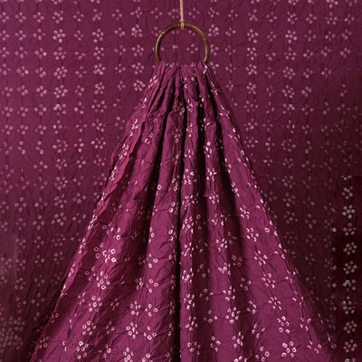 Kutch Bandhani Tie-Dye Chanderi Silk Fabric 09