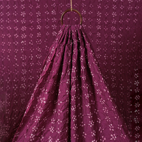Kutch Bandhani Tie-Dye Chanderi Silk Fabric 09
