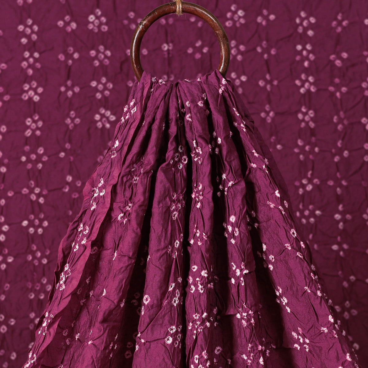 Kutch Bandhani Tie-Dye Chanderi Silk Fabric 09