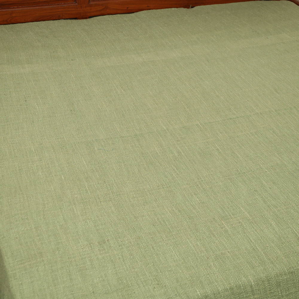 Green - Pure Cotton Double Handloom Bed Cover from Bijnor 32