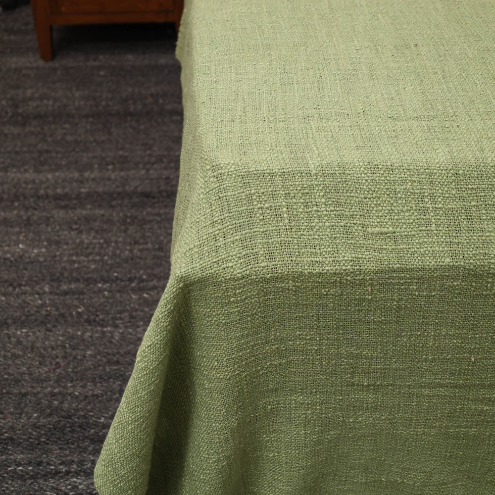 Green - Pure Cotton Double Handloom Bed Cover from Bijnor 32