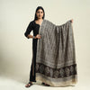 Buy Black Block Print Cotton Pedana Kalamkari Dupatta
