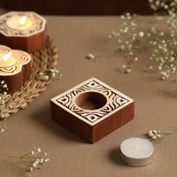 wooden candle holder 