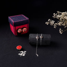 Handcrafted Meenakari Bhaiya Bhabhi Rakhi Set with Coir Box 161