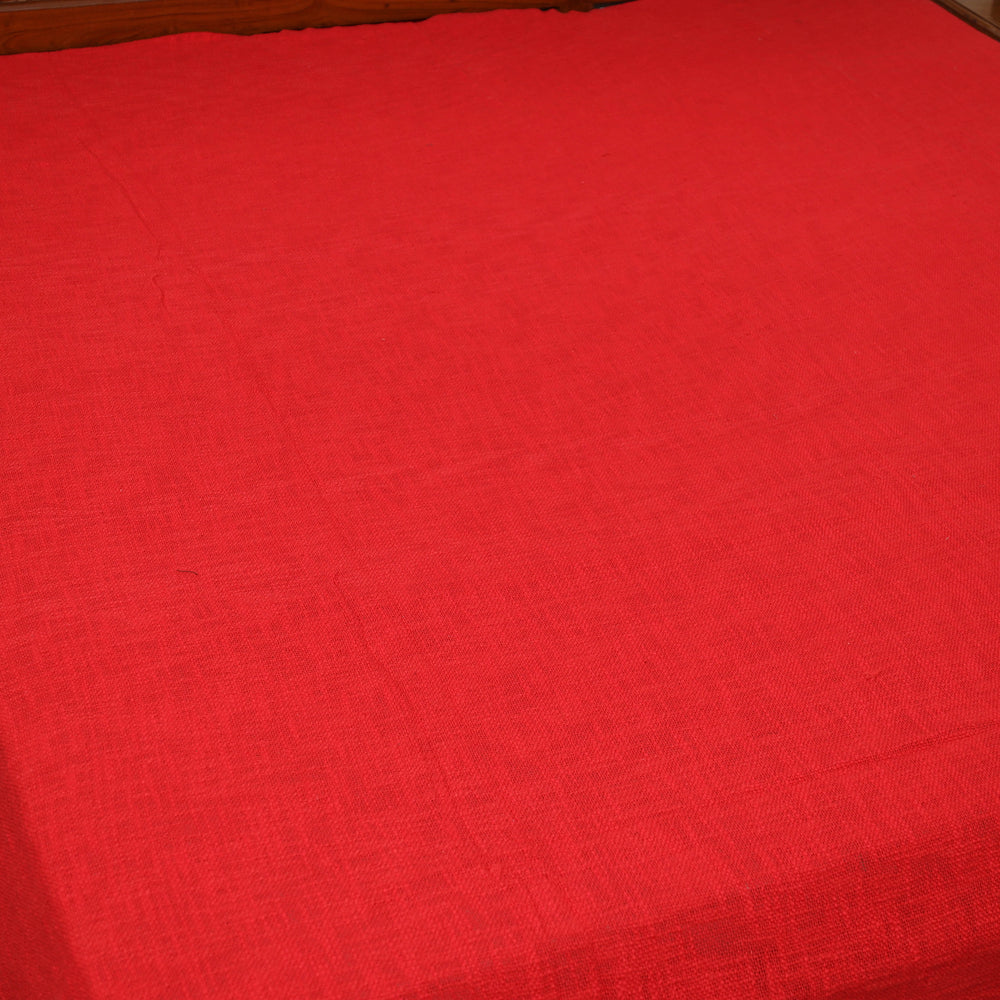 Red - Pure Cotton Double Handloom Bed Cover from Bijnor 33