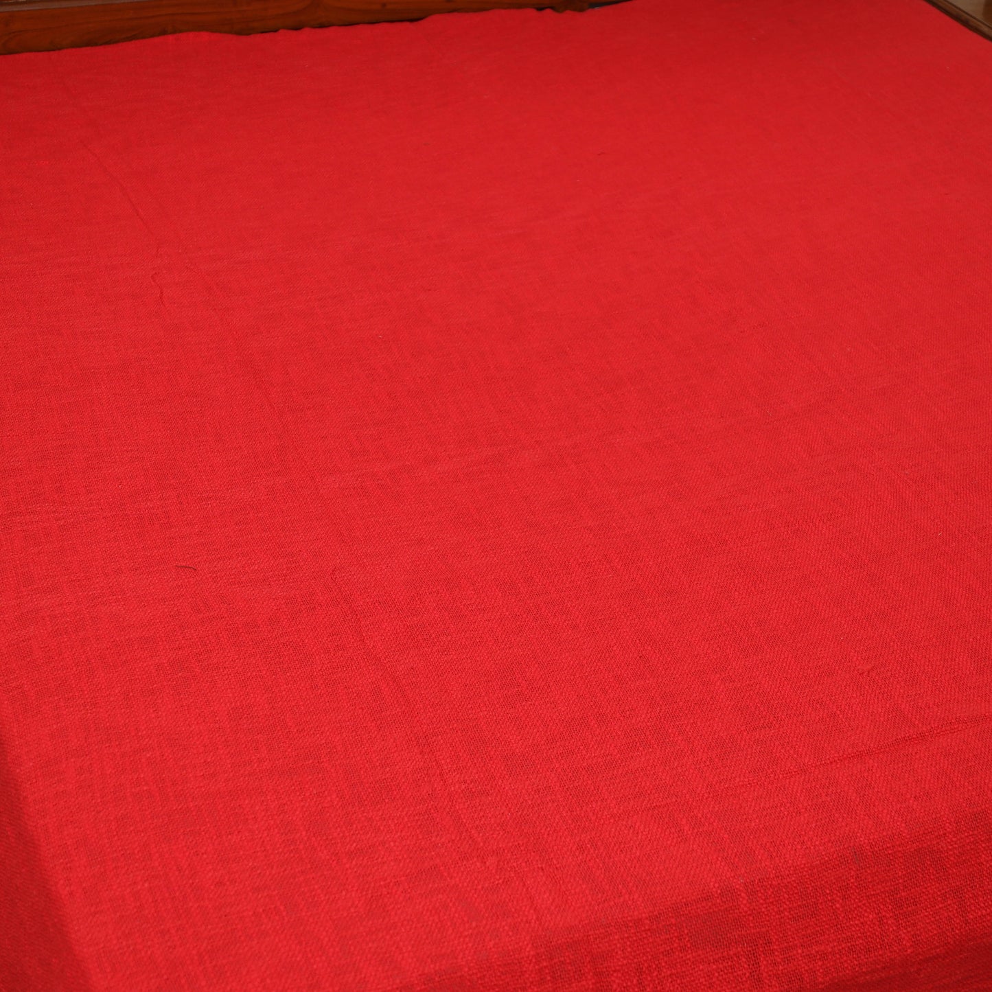 Red - Pure Cotton Double Handloom Bed Cover from Bijnor 33