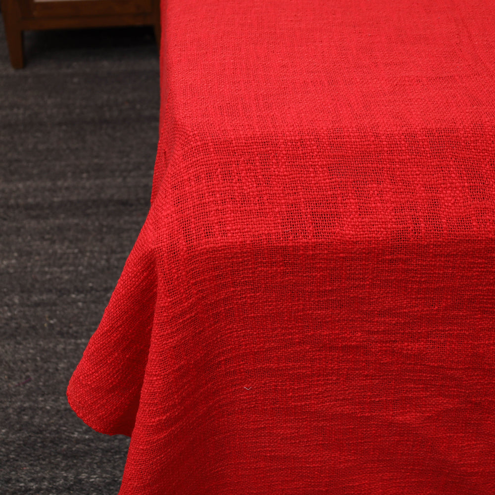 Red - Pure Cotton Double Handloom Bed Cover from Bijnor 33