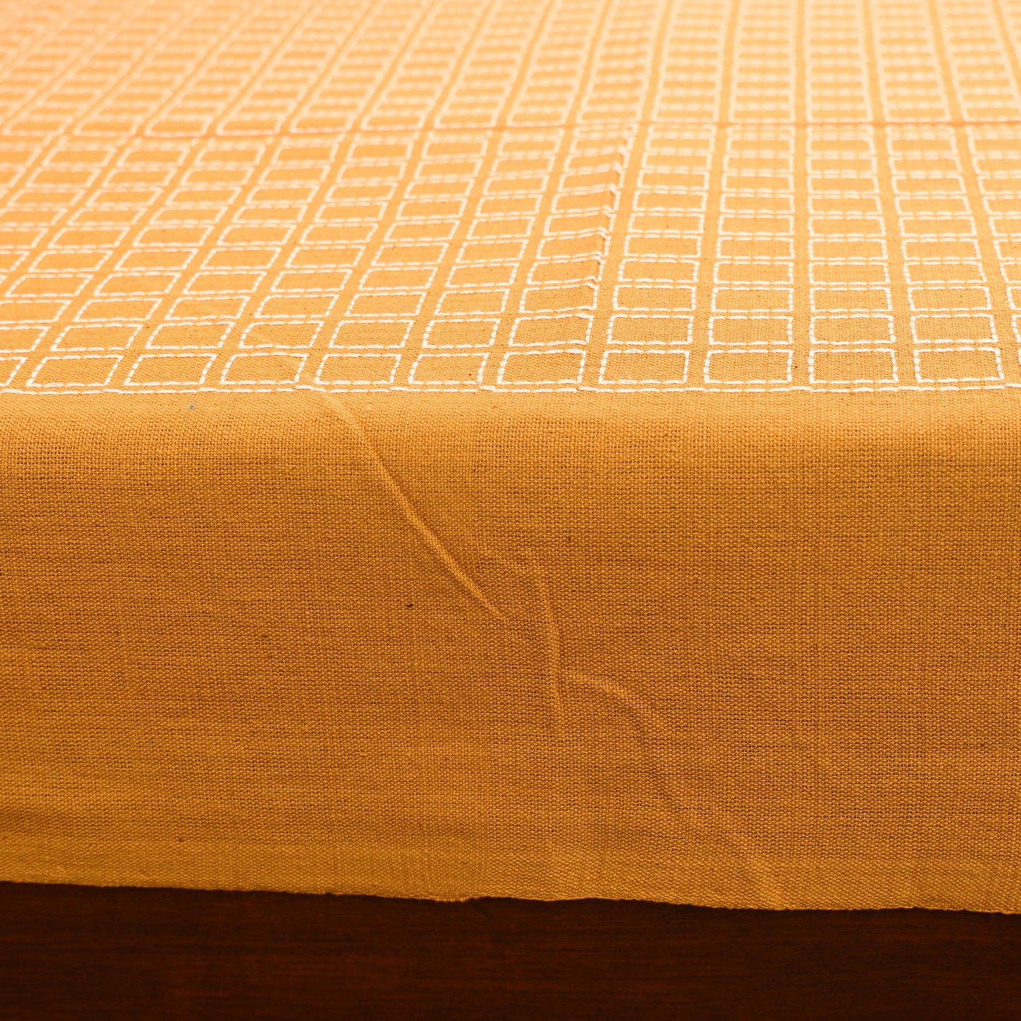 Bijnor Pure Handloom Cotton Single Bed Sheet (90 x 60 in) 77