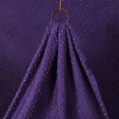 Kutch Bandhani Tie-Dye Chanderi Silk Fabric 08
