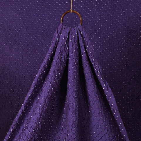 Kutch Bandhani Tie-Dye Chanderi Silk Fabric 08