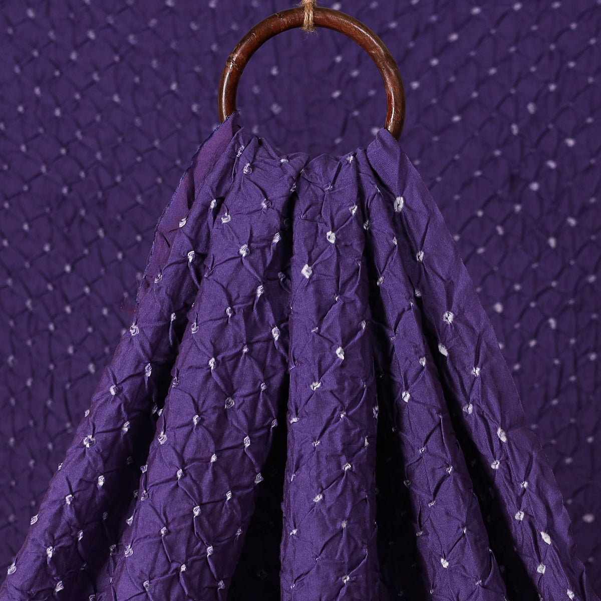 Kutch Bandhani Tie-Dye Chanderi Silk Fabric 08
