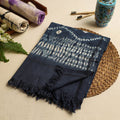 Blue - Shibori Tie & Dye Pure Handloom Cotton Bath Towel