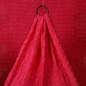 Kutch Bandhani Tie-Dye Chanderi Silk Fabric 13