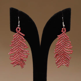 Red - Handmade Beadwork Earrings 14
