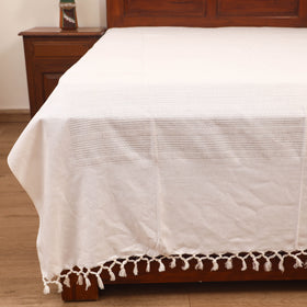 Bijnor Pure Handloom Cotton Single Bed Sheet (90 x 60 in) 80