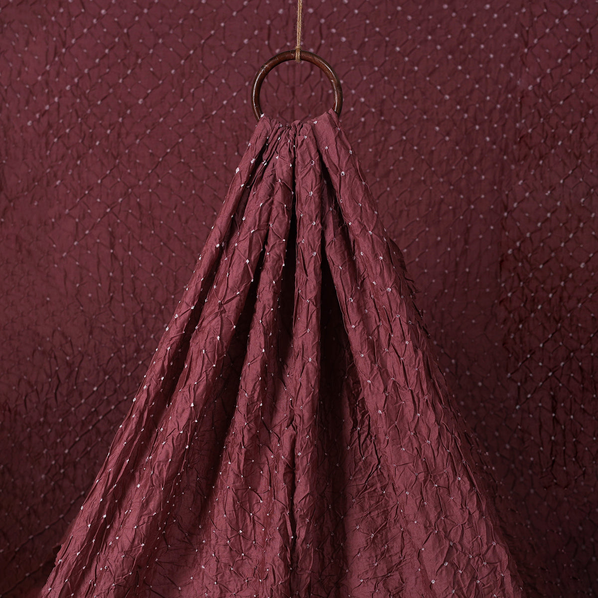 Kutch Bandhani Tie-Dye Chanderi Silk Fabric 10