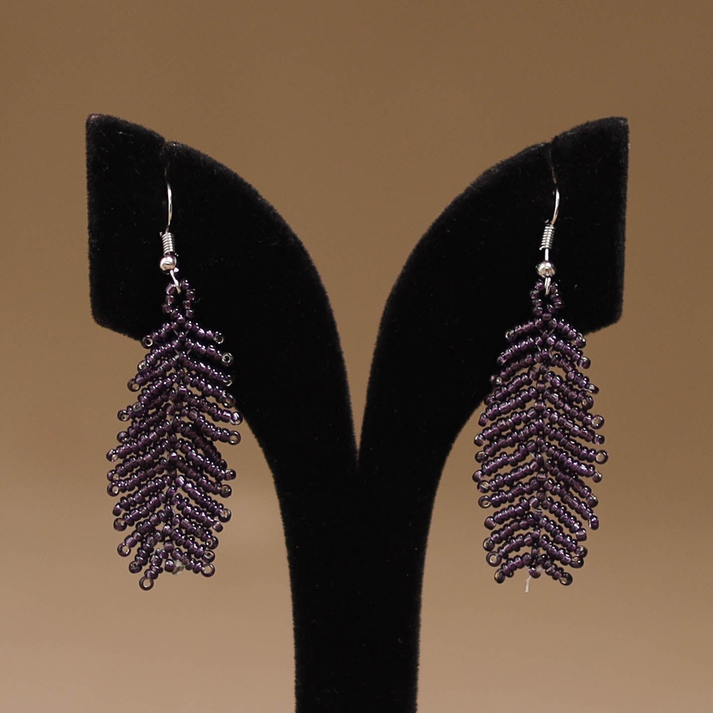 Purple - Handmade Beadwork Earrings 15