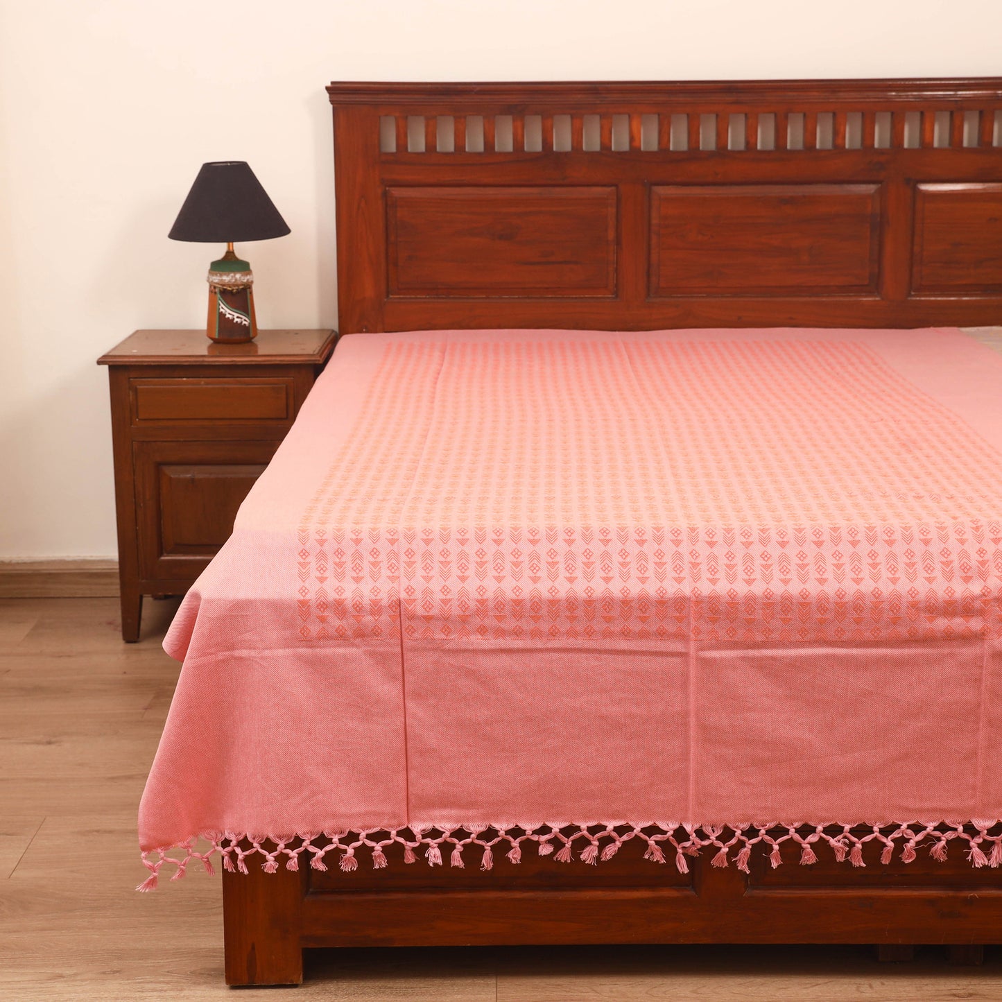 Bijnor Pure Handloom Cotton Single Bed Sheet (90 x 60 in) 81