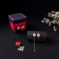 Handcrafted Meenakari Bhaiya Bhabhi Rakhi Set with Coir Box 46