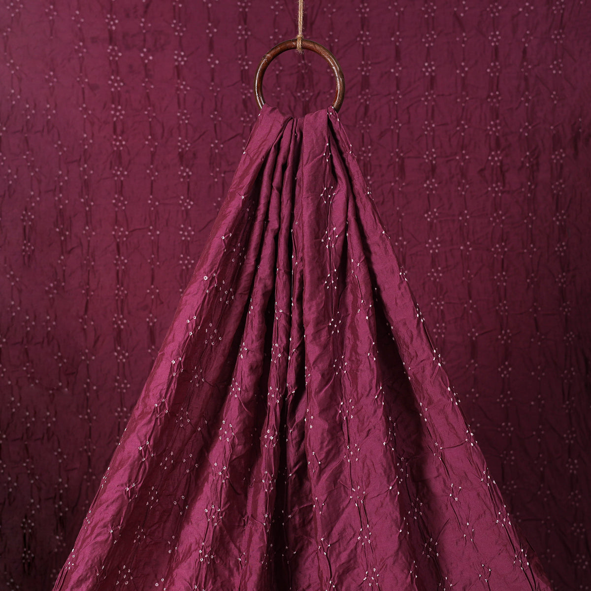 Kutch Bandhani Tie-Dye Chanderi Silk Fabric 23