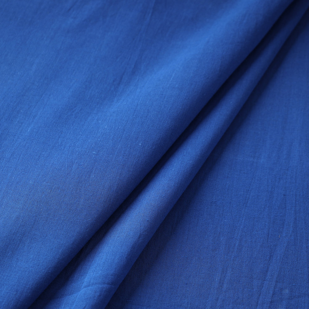 Blue - Prewashed Plain Cotton Fabric 48