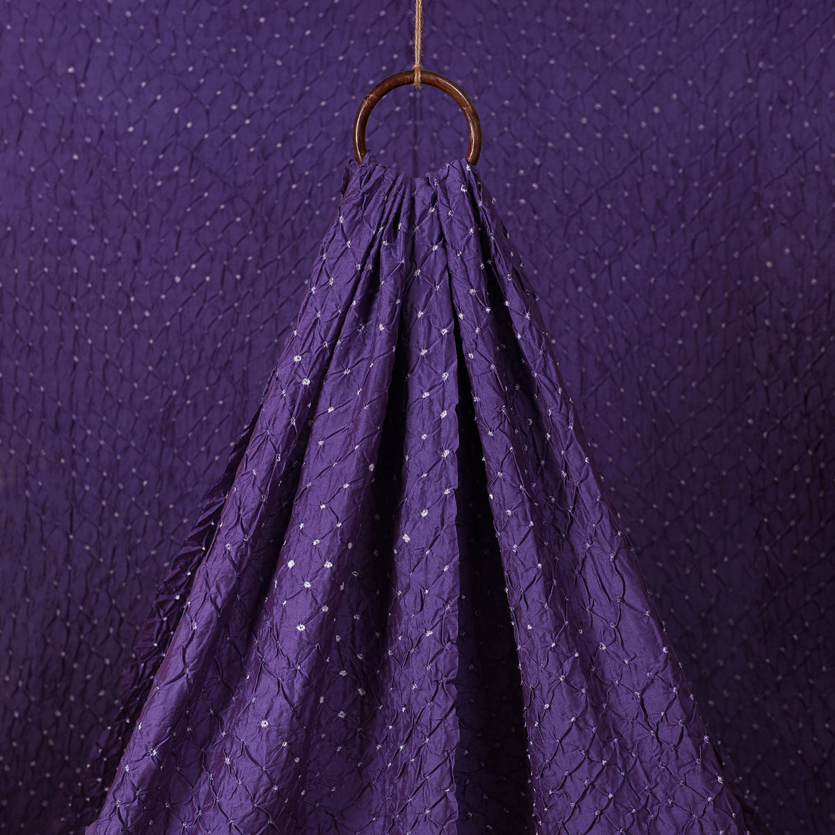 Kutch Bandhani Tie-Dye Chanderi Silk Fabric 18