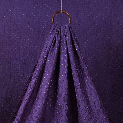 Kutch Bandhani Tie-Dye Chanderi Silk Fabric 18