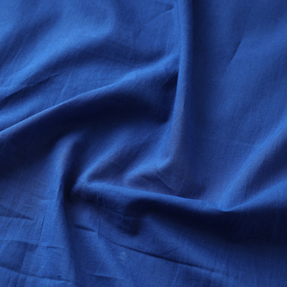 Blue - Prewashed Plain Cotton Fabric 48